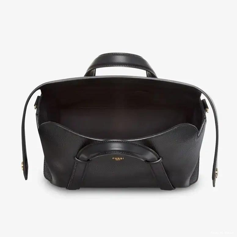 Affordable Bag Medium Fendi In Boston Leather Grained 365 Black 0420 HOT SALE